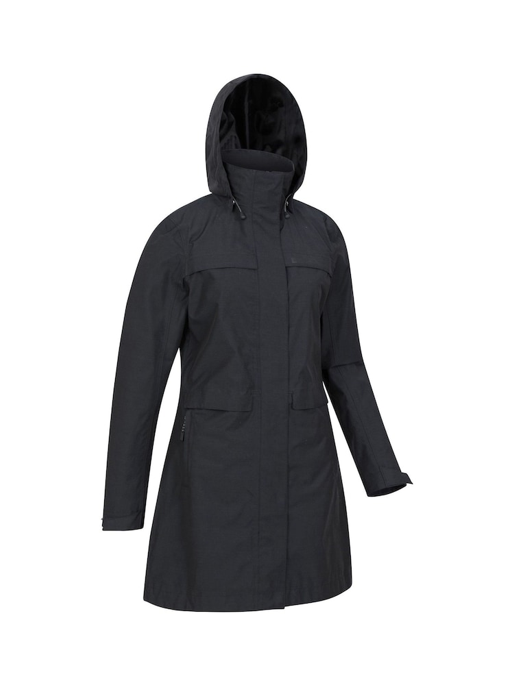 Mountain Warehouse Black Womens Cloud Burst II Textured Waterproof Jacket - Image 1 of 5