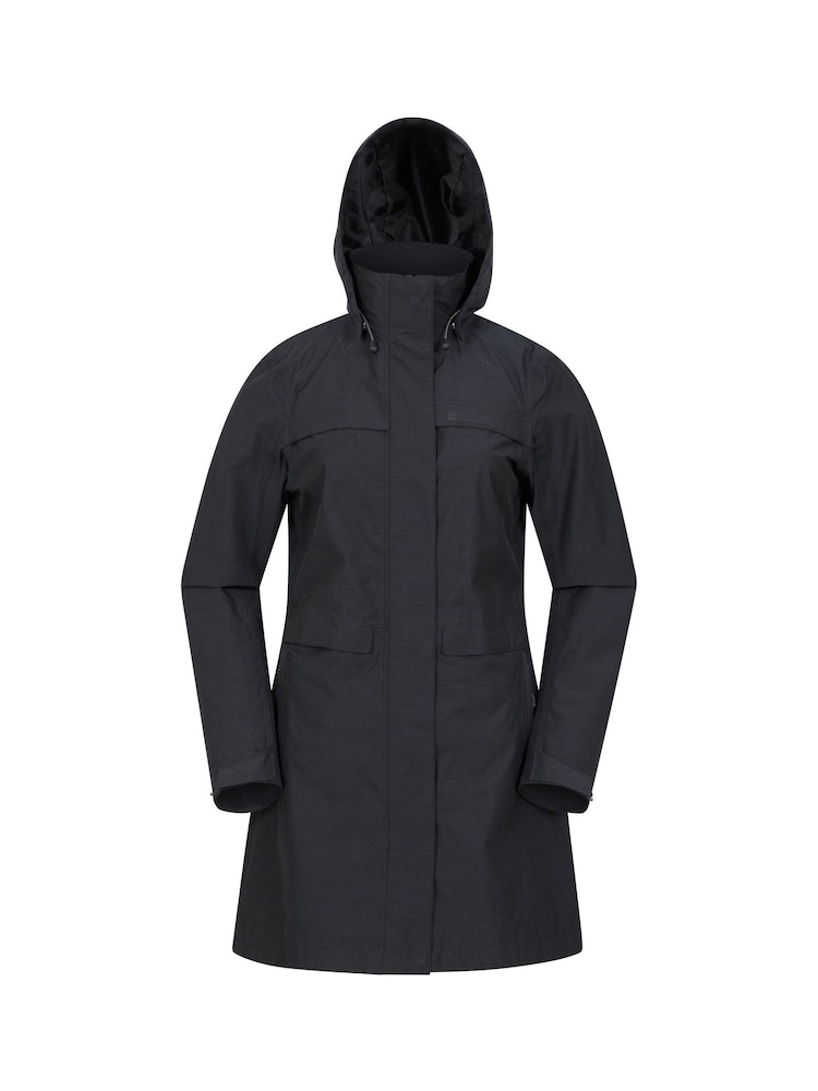Mountain Warehouse Black Womens Cloud Burst II Textured Waterproof Jacket - Image 2 of 5