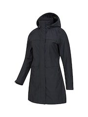 Mountain Warehouse Black Womens Cloud Burst II Textured Waterproof Jacket - Image 3 of 5