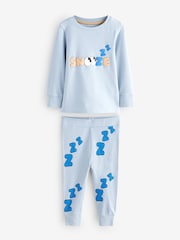 Modre/rjave - 3 Pack mehek in prijeten na dotik Pižame (9mths-8yrs) - Slika 6 iz 10