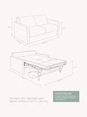 Jay-Be Luxe Velvet Bottle Green Slim 2 Seater Sofa Bed - Image 6 of 6