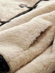 Crème écru - Veste polaire Borg Duffle - Image 7 de 8
