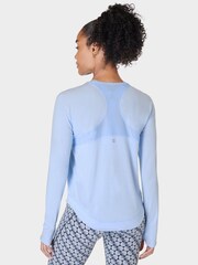 Sweaty Betty Breeze Blue Breathe Easy Sleeve Top - Image 2 of 8