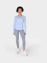 Sweaty Betty Breeze Blue Breathe Easy Sleeve Top - Image 3 of 8