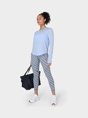 Sweaty Betty Breeze Blue Breathe Easy Sleeve Top - Image 4 of 8