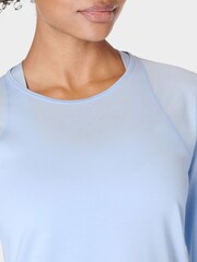 Sweaty Betty Breeze Blue Breathe Easy Sleeve Top - Image 5 of 8