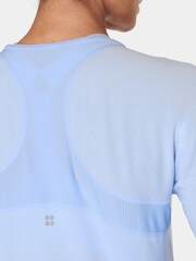 Sweaty Betty Breeze Blue Breathe Easy Sleeve Top - Image 6 of 8