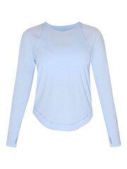 Sweaty Betty Breeze Blue Breathe Easy Sleeve Top - Image 8 of 8