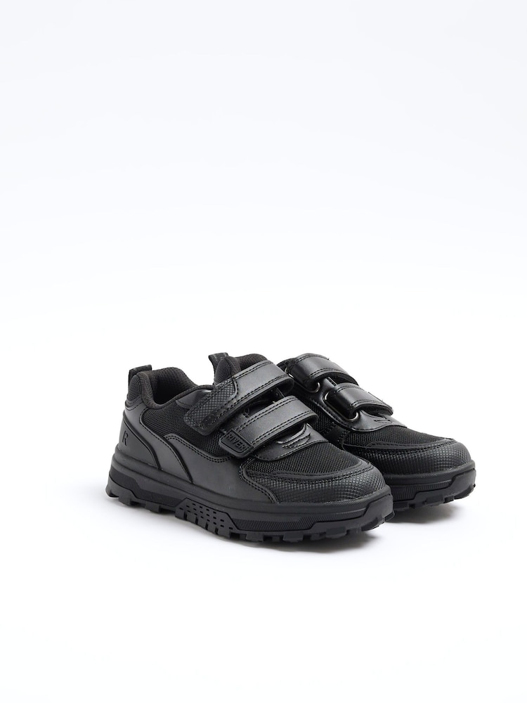 River Island Black Boys Velcro Sporty Trainers - Image 1 of 4