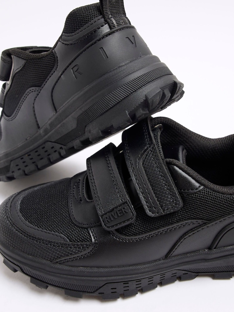 River Island Black Boys Velcro Sporty Trainers - Image 4 of 4