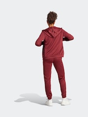 adidas Red Sportswear Linear Tracksuit - Image 3 of 8