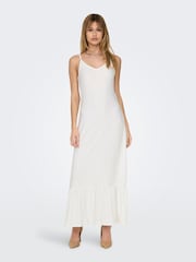 JDY Jersey Broderie Tiered Hem Cami Maxi Dress - Bild 1 von 6