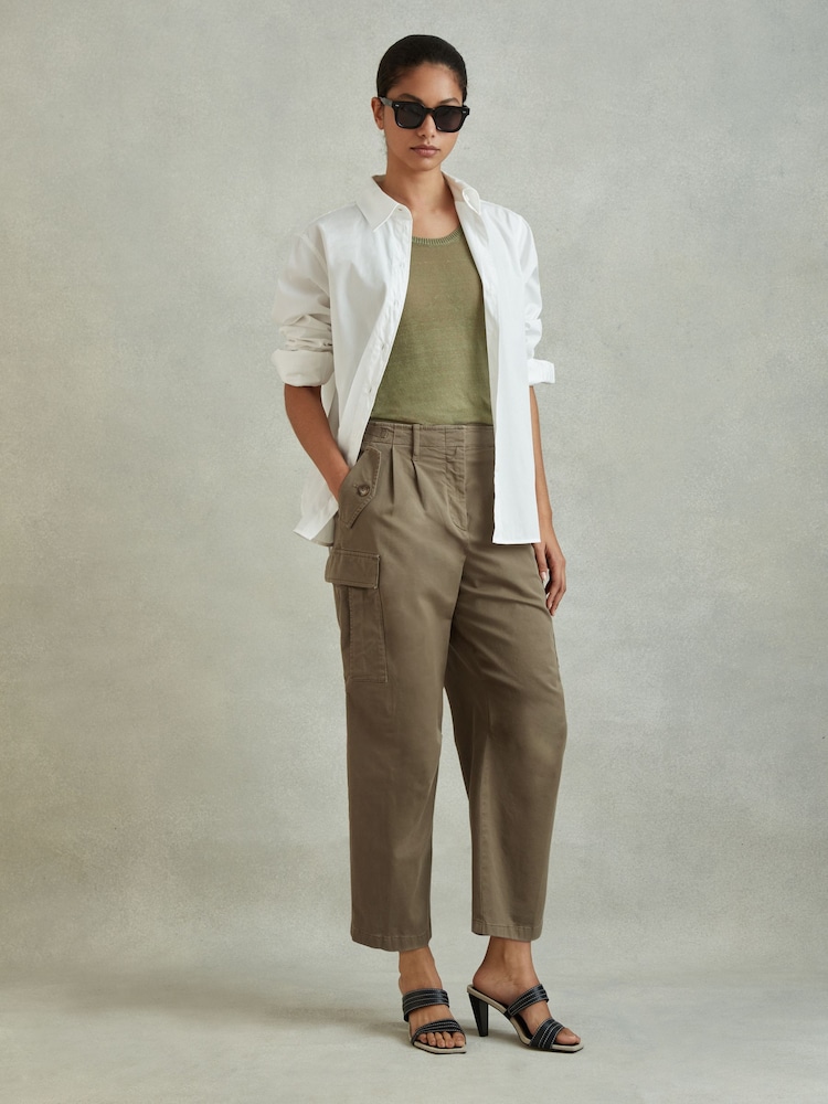 Reiss Indie Schmal zulaufende Combat-Hose aus Baumwollmix - Bild 1 von 5
