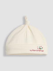 JoJo Maman Bébé Cream My First Christmas Hat - Image 1 of 3