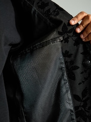 Black Floral Velvet Print Blazer - Image 6 of 12