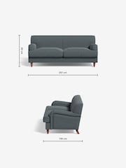 MADE.COM Basket Weave Teal Green Orson 3 Seater Sofa - Image 3 of 3