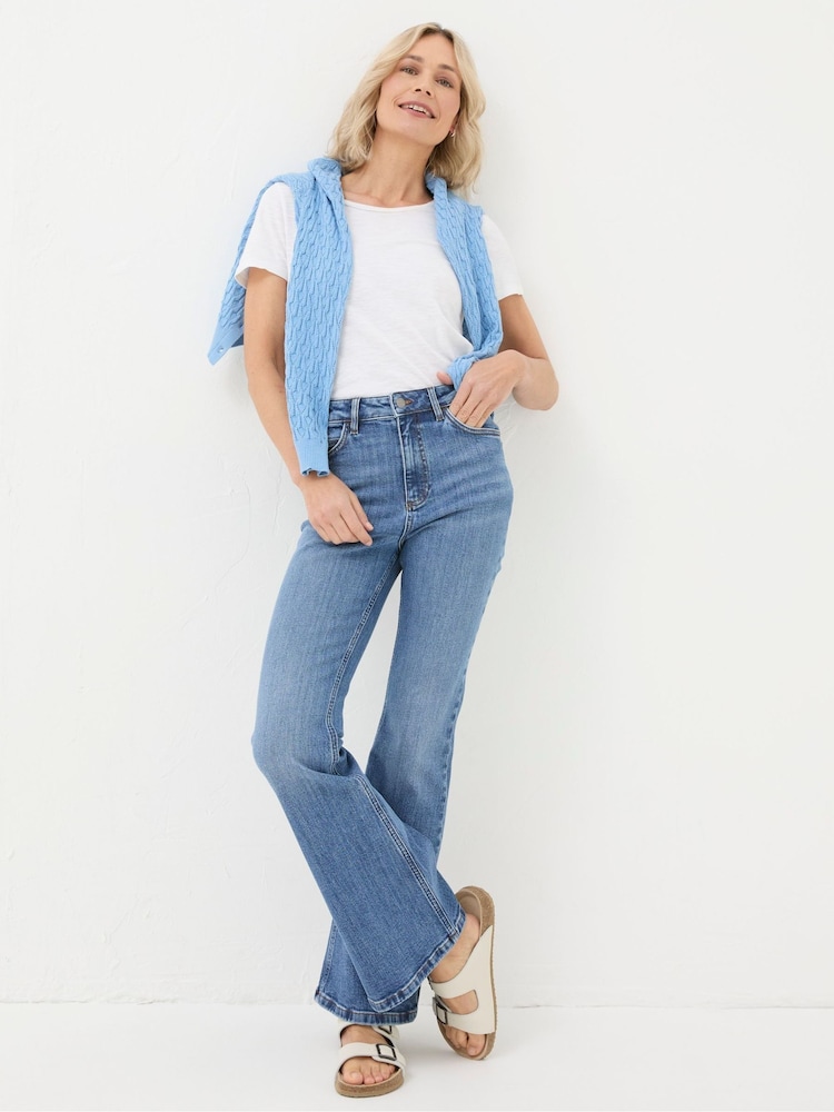 FatFace Farah Blue Flare Jeans - Image 1 of 5 FatFace Farah Blue Flare Jeans - Image 1 of 5