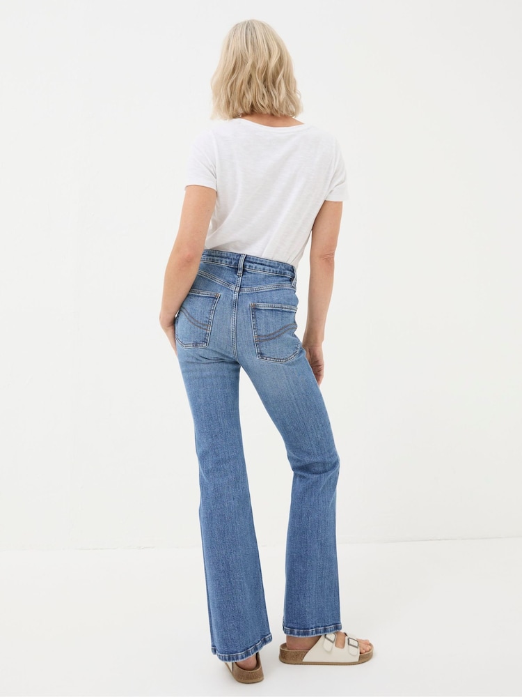 FatFace Farah Blue Flare Jeans - Image 2 of 5 FatFace Farah Blue Flare Jeans - Image 2 of 5