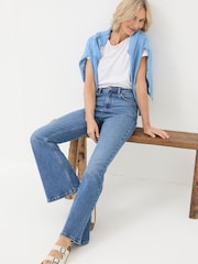 FatFace Farah Blue Flare Jeans - Image 3 of 5