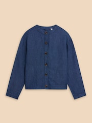 White Stuff Blue Adele 100% Linen Jacket - Image 5 of 7