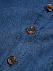 White Stuff Blue Adele 100% Linen Jacket - Image 7 of 7