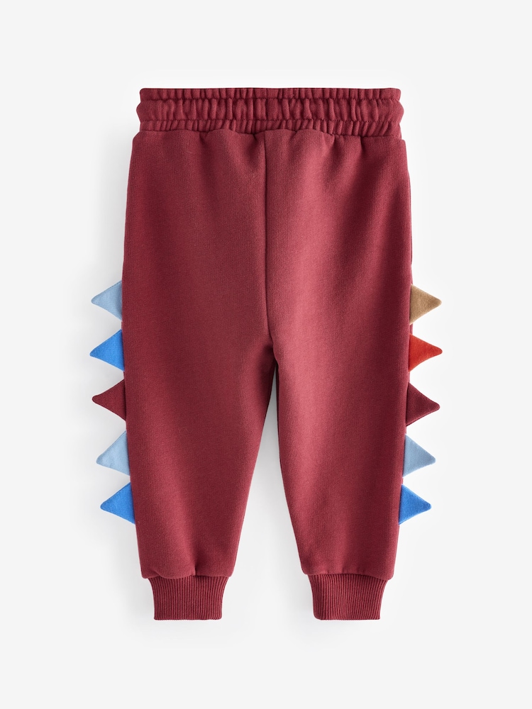 Burgundy Red Dinosaur Spikes Crew Sweatshirt And Joggers Set (3mths-7yrs) - Image 10 of 12