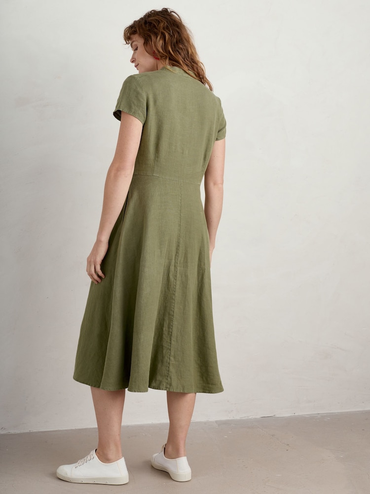 Seasalt Cornwall Green Carved Wood Dress - Image 2 of 5