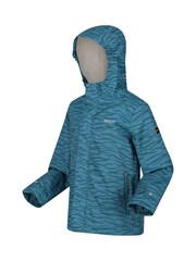 Regatta Blue Kids Bambee Waterproof Jacket - Image 7 of 8
