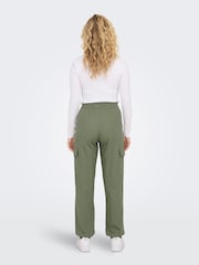 ONLY Green Linen Utility Cargo Trousers - Image 5 of 8