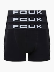 French Connection Black FCUK Boxers 3 Pack - Image 1 of 1