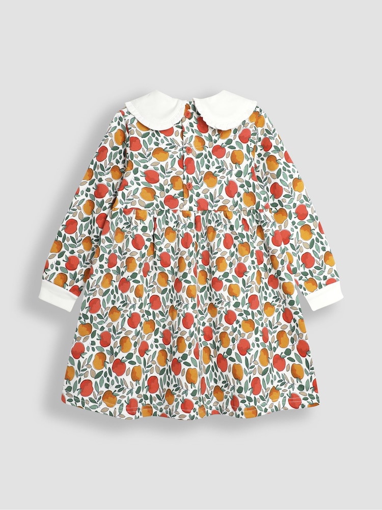 JoJo Maman Bébé Apple Collar Sweat 100% Cotton Dress - Image 2 of 3