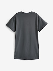 Charcoal Grey Rolling Stones 100% Cotton T-Shirt Dress (3-16yrs) - Image 5 of 6