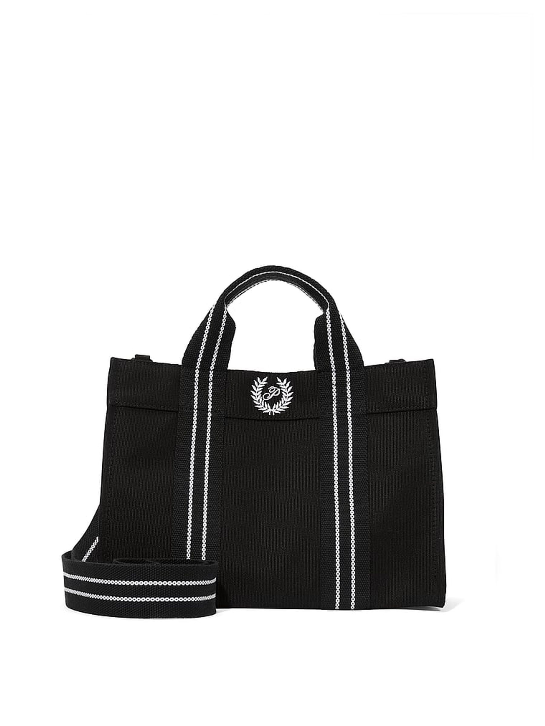 Buy Victoria s Secret PINK Pure Black Canvas Mini Tote Bag from Next Luxembourg