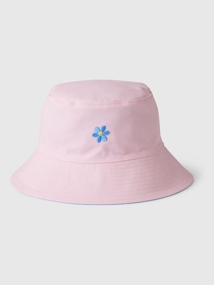 Gap Blue Rainbow Kids Cotton Reversible Bucket Hat - Image 2 of 2