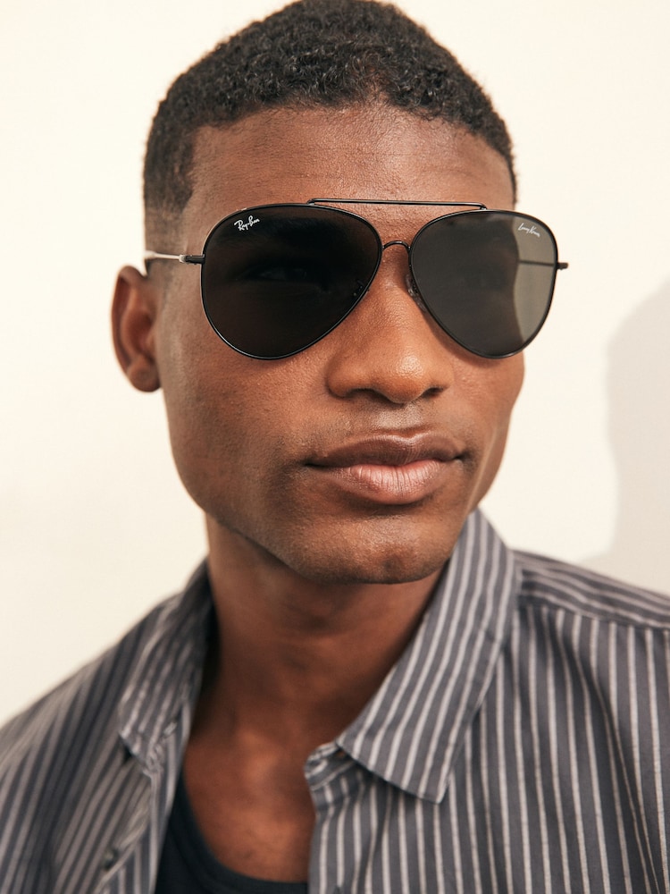 Ray-Ban Reverse Rbr0101S Pilot Black Sunglasses - Image 1 of 9