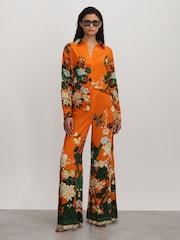 Raishma Silk Printed Wide-Leg Trousers - Image 3 of 5