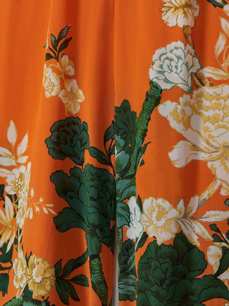 Raishma Silk Printed Wide-Leg Trousers - Image 5 of 5