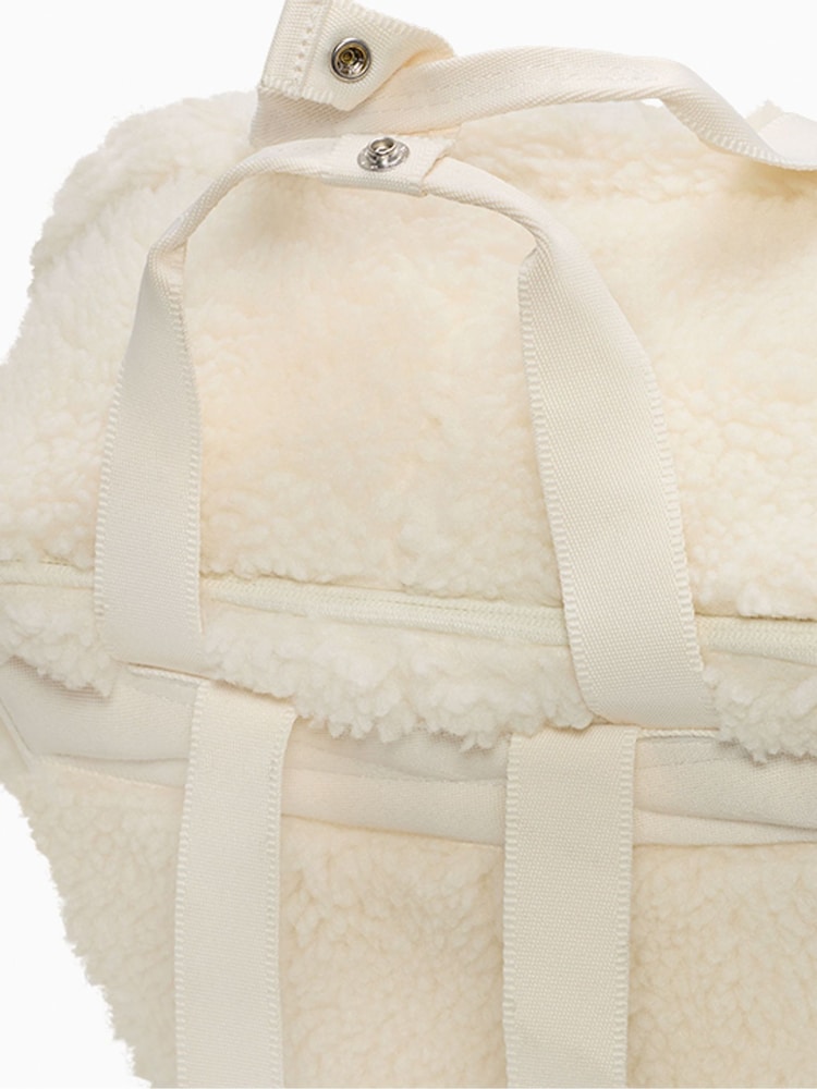 Converse Cream Small Sherpa Square Backpack - Image 10 of 10