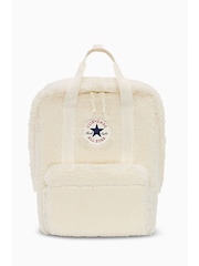 Converse Cream Small Sherpa Square Backpack - Image 3 of 10