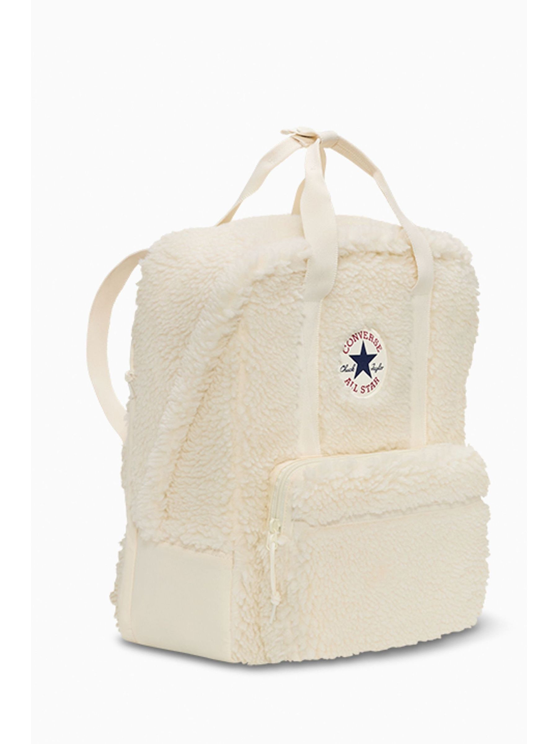 Buy Converse Cream Small Sherpa Square Backpack from Next USA