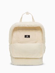 Converse Cream Small Sherpa Square Backpack - Image 8 of 10