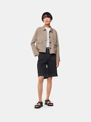 Whistles Brown 100% Cotton Casual Marie Jacket - Image 3 of 5