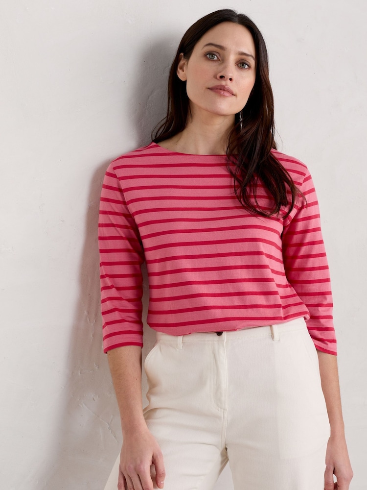 Seasalt Cornwall Pink Sailor T-Shirts - Image 1 of 5