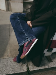 Berry Red Forever Comfort® Retro Lace-Up Trainers - Image 1 of 4