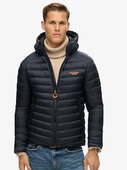 Superdry Blue Hooded Fuji Padded Jacket - Image 1 of 7
