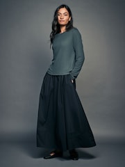 Wine/Ecru/Grey TENCEL™ Long Sleeve Tops 3 Pack - Image 3 of 11
