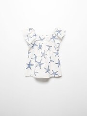 Mango Cream Star Print Dress - Image 1 of 3