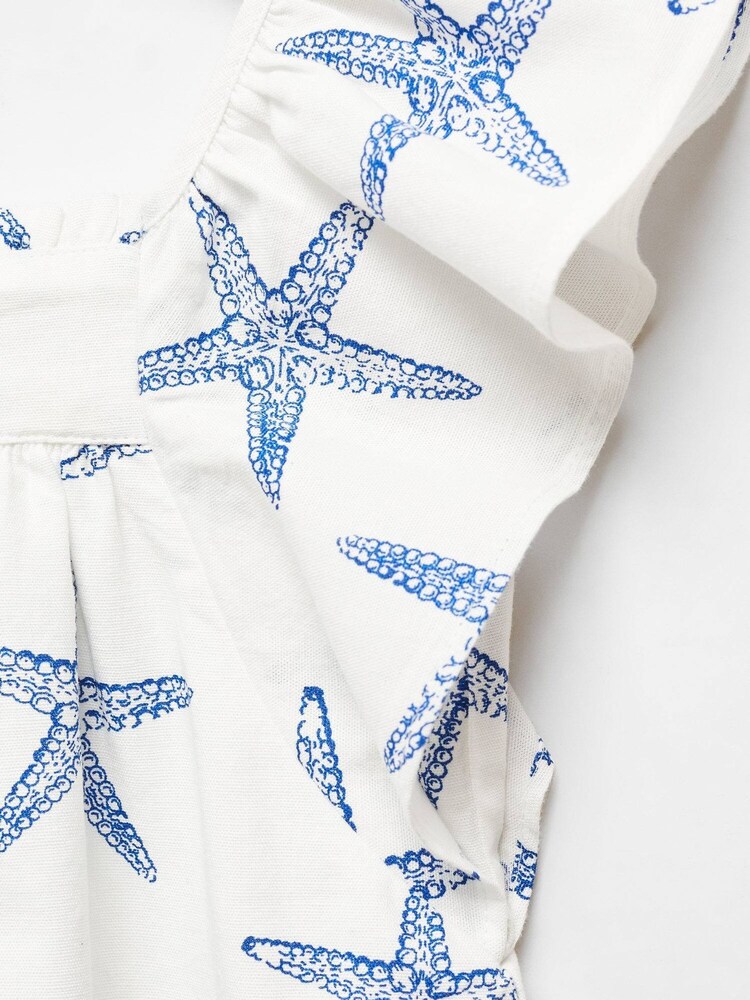 Mango Cream Star Print Dress - Image 3 of 3