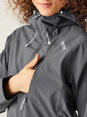 Regatta Grey Womens Birchdale Colour Block Waterproof Jacket - Image 5 of 9