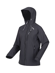 Regatta Grey Womens Birchdale Colour Block Waterproof Jacket - Image 8 of 9